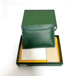 designer card holder 5 slot with logo card and gift box